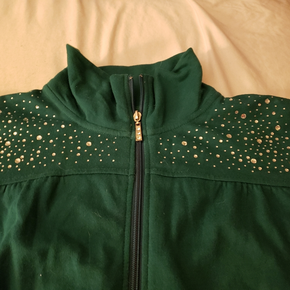Quacker Factory XL Green Jacket - Picture 4 of 7